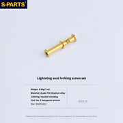 S-PARTS TC4 Titanium Seatpost Clamp Bolt — Specialized SL6 / SL7 / SL8 / SL9 / Venge — Seat Cushion Locking Screw Set / Gold