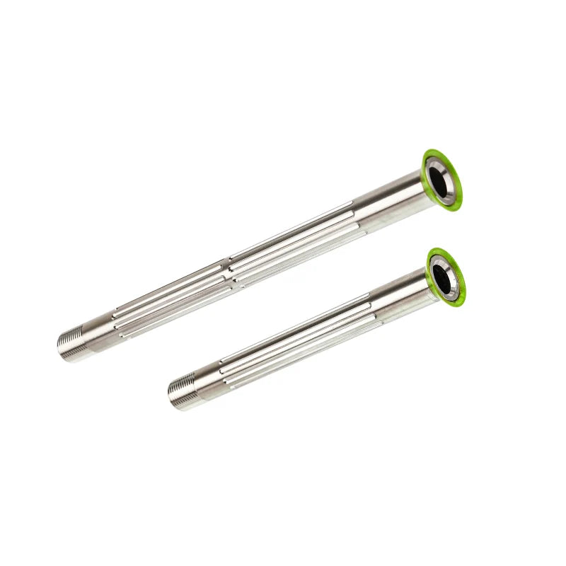 Ultra-Light 39g Titanium Thru Axle for Trek Madone Gen 8 — RSL SLR Gen 8 Aero-Compatible — Green
