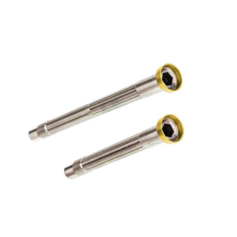 Chaser Ultralight Titanium Thru Axle Set — For SEKA Spear & Exceed Road Bikes (34g) — Spear Compatible / Gold