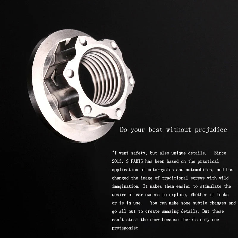 S-PARTS A3 Titanium Flange Nuts — M5 / M6 / M8 / M10 / M12