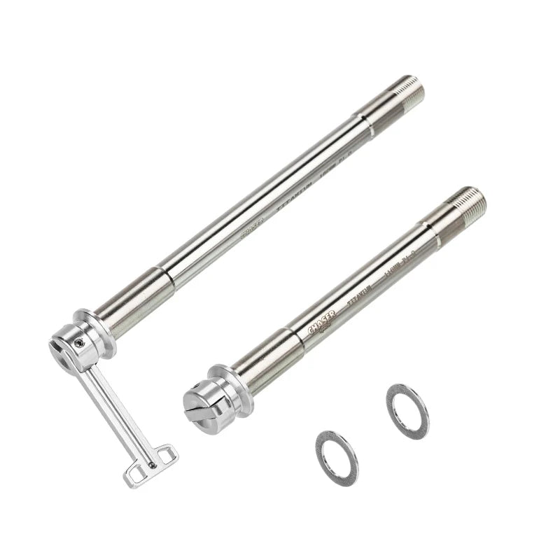 CHASER 12mm Ultralight Titanium Hidden Quick-Release Thru Axle Set for Giant / Liv Road Bikes (TCR, Propel, Defy — Silver