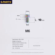 S-PARTS Titanium Cable Tension Bolts — M5/M6 — Derailleur & Brake