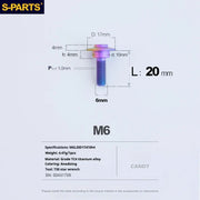 S-PARTS A3 M6 Umbrella Head Step Bolts — Candy — 36 Specifications — L20 D17 step screws D10 H4