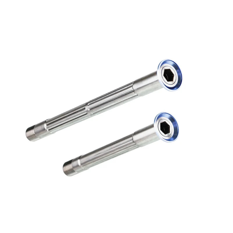 Chaser Ultralight Titanium Thru Axle Set — For SEKA Spear & Exceed Road Bikes (34g) — Blue