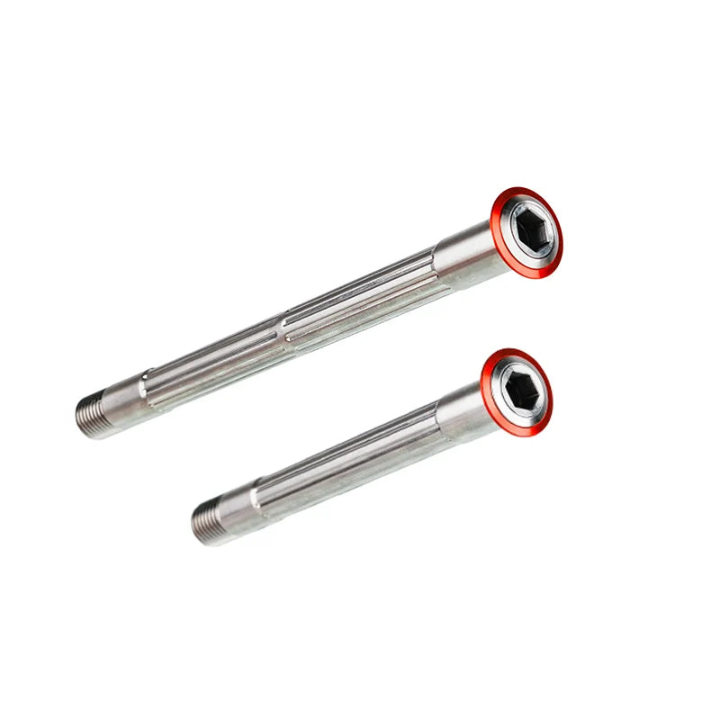 Chaser Pinarello DOGMA F Titanium Thru Axle Set – Ultra-Light 34g CNC Axles — Red