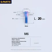 S-PARTS A3 M6 Umbrella Head Step Bolts — Candy — 36 Specifications — L20 D20 step screws D9.8 H7