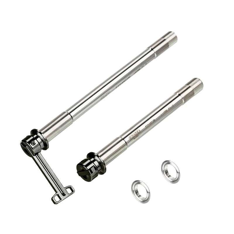 CHASER 12mm Titanium Thru Axle Set for Trek Madone Gen6 / Gen7 / Gen8 — Madone Gen8 – 118 mm / 162 mm – 59 g / pair / Black