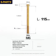 S-PARTS A3 M6 Titanium Bolts — 8–120mm — Gold — L115mm