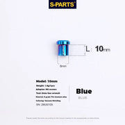 S-PARTS Titanium C-Clamp Fixing Nuts — 8–40mm — For M6 Bolts