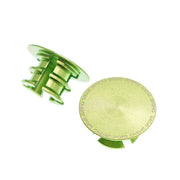 CNC Aluminum Titanium Handlebar End Plugs — 4.2g Road MTB Folding Bike Compatible — Lime Green Rune Pair 4.2g