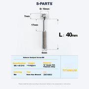 S-PARTS M6 Titanium Seatpost Step-Down Bolt & Nut Kit — 22 / 30 / 35 / 40mm
