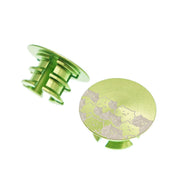 CNC Aluminum Titanium Handlebar End Plugs — 4.2g Road MTB Folding Bike Compatible — Lime Green Cat Pair 4.2g