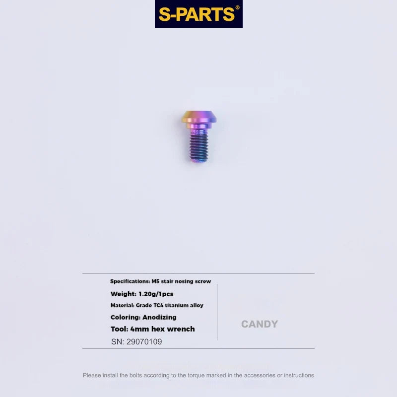 S-PARTS Titanium Cable Tension Bolts — M5/M6 — Derailleur & Brake