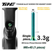 TiNE M6 Titanium Headset Top Cap Screws — 25 / 30 / 35 / 45mm — M6×45 Forest Green