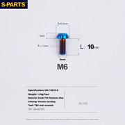 S-PARTS Titanium Cable Tension Bolts — M5/M6 — Derailleur & Brake