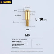 S-PARTS A3 M6 Umbrella Head Step Bolts — Gold — 36 Specifications — L30 D15 step screws D10 H16.5