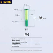 S-PARTS A3 M6 Umbrella Head Step Bolts — Green — 36 Specifications — L36 D12 step screws D8 H22
