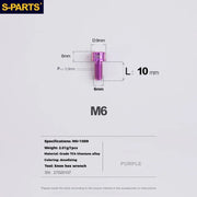 S-PARTS Titanium Cable Tension Bolts — M5/M6 — Derailleur & Brake