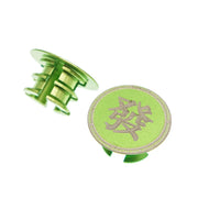 CNC Aluminum Titanium Handlebar End Plugs — 4.2g Road MTB Folding Bike Compatible — Lime Green Fortune Pair 4.2g