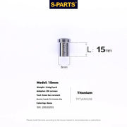 S-PARTS Titanium C-Clamp Fixing Nuts — 8–40mm — For M6 Bolts