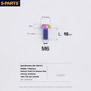 S-PARTS Titanium Cable Tension Bolts — M5/M6 — Derailleur & Brake