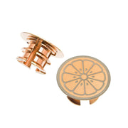 CNC Aluminum Titanium Handlebar End Plugs — 4.2g Road MTB Folding Bike Compatible — Orange Citrus Pair 4.2g