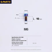 S-PARTS Titanium Cable Tension Bolts — M5/M6 — Derailleur & Brake