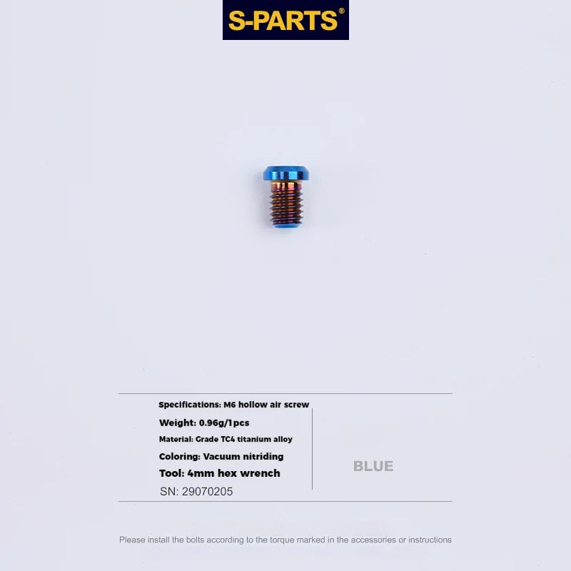 S-PARTS Titanium Cable Tension Bolts — M5/M6 — Derailleur & Brake