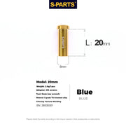S-PARTS Titanium C-Clamp Fixing Nuts — 8–40mm — For M6 Bolts — 20mm / Gold