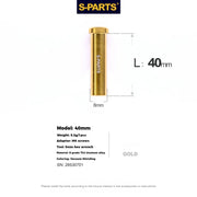 S-PARTS Titanium C-Clamp Fixing Nuts — 8–40mm — For M6 Bolts — Gold