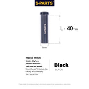 S-PARTS Titanium C-Clamp Fixing Nuts — 8–40mm — For M6 Bolts — Black