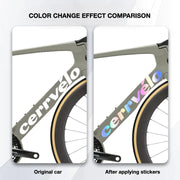 2025 Cervélo S5 Waterproof Frame Logo Decals | OEM-Style Overlay Sticker Kit - Detail 4
