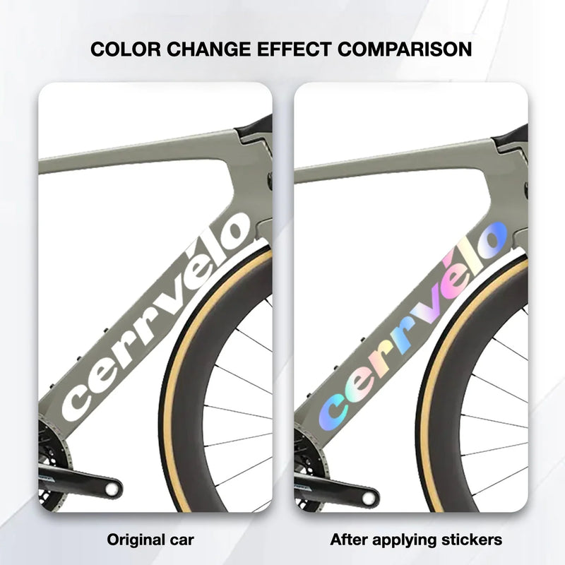 2025 Cervélo S5 Waterproof Frame Logo Decals | OEM-Style Overlay Sticker Kit - Detail 4