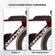 2026 Cervélo P5 TT Triathlon Frame Logo Decals | Waterproof Overlay Kit - Detail 2