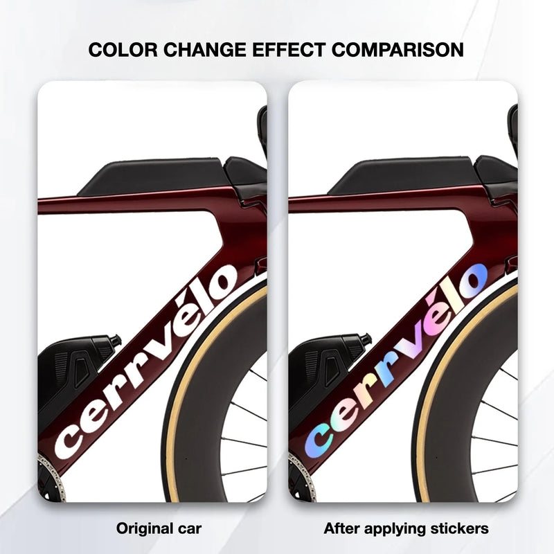2026 Cervélo P5 TT Triathlon Frame Logo Decals | Waterproof Overlay Kit - Detail 2