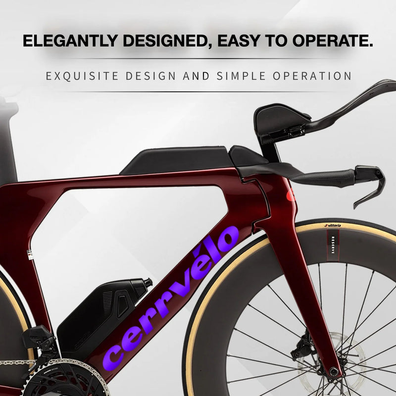 2026 Cervélo P5 TT Triathlon Frame Logo Decals | Waterproof Overlay Kit - Detail 3