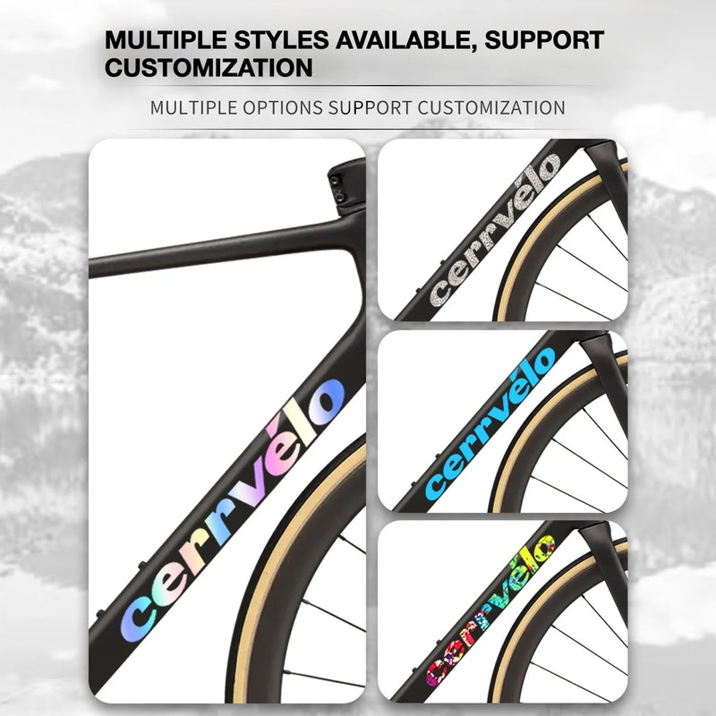 2026 Cervélo R5 Road Bike Frame Logo Decals | Waterproof Overlay Kit - Detail 5