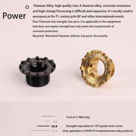 S-PARTS Titanium Alloy Crank Screws for ROTOR Series