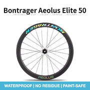 Bontrager Aeolus ELITE 50 Wheel Decal Sticker Kit | TREK Carbon Road Bike Rim Decals | Custom Upgrade