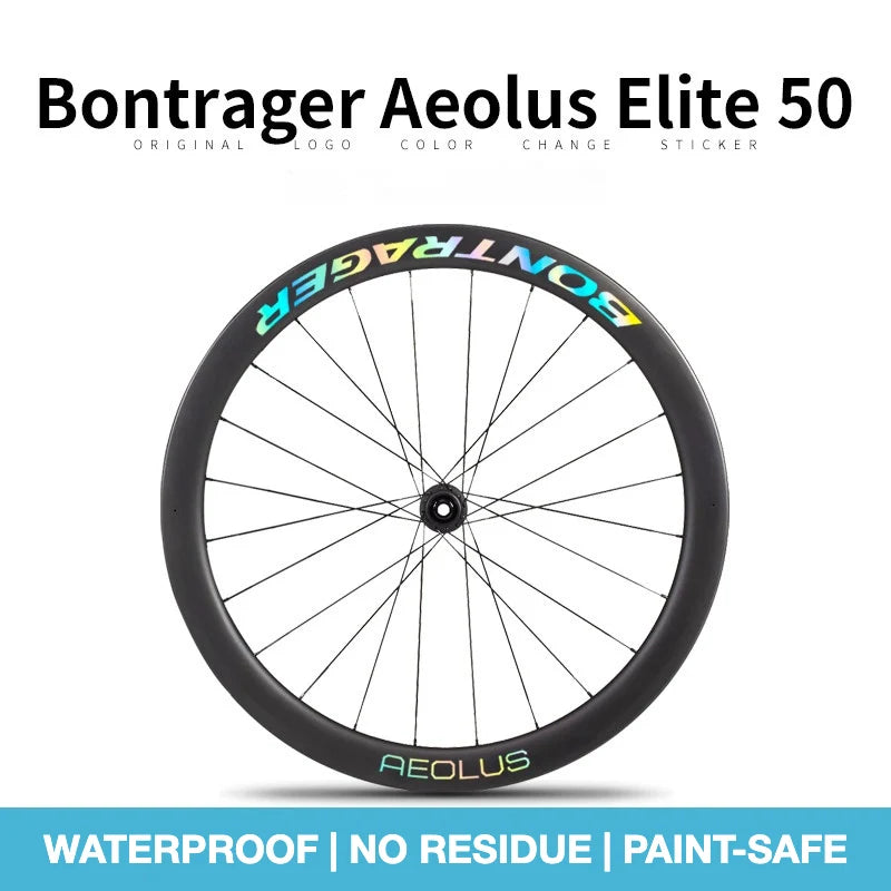 Bontrager Aeolus ELITE 50 Wheel Decal Sticker Kit | TREK Carbon Road Bike Rim Decals | Custom Upgrade