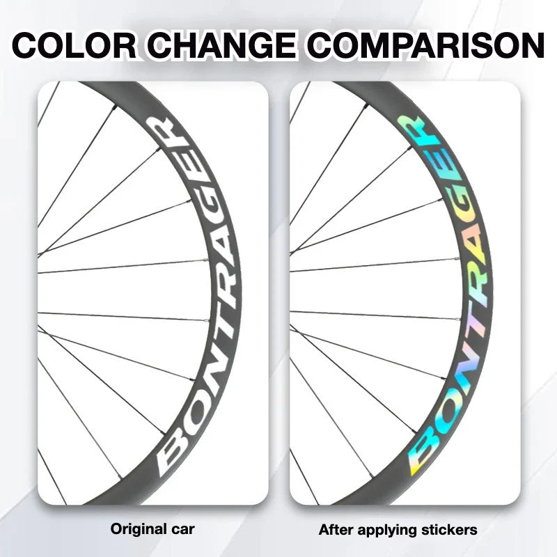 Bontrager Aeolus ELITE 50 Wheel Decal Sticker Kit | TREK Carbon Road Bike Rim Decals | Custom Upgrade - Detail 4