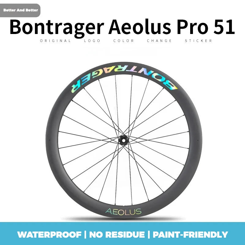 Bontrager Aeolus Pro 51 Decal Stickers — Carbon Wheelset Rim Decals — Waterproof Vinyl