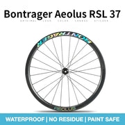 Bontrager Aeolus RSL 37 Wheel Decal Kit | Carbon Road Bike Rim Sticker Set | Custom Upgrade