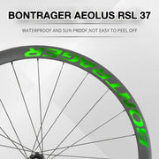 Bontrager Aeolus RSL 37 Wheel Decal Kit | Carbon Road Bike Rim Sticker Set | Custom Upgrade - Detail 3