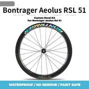 Bontrager Aeolus RSL 51 Decal Stickers — Trek Carbon Wheelset Rim Decals — Waterproof Vinyl