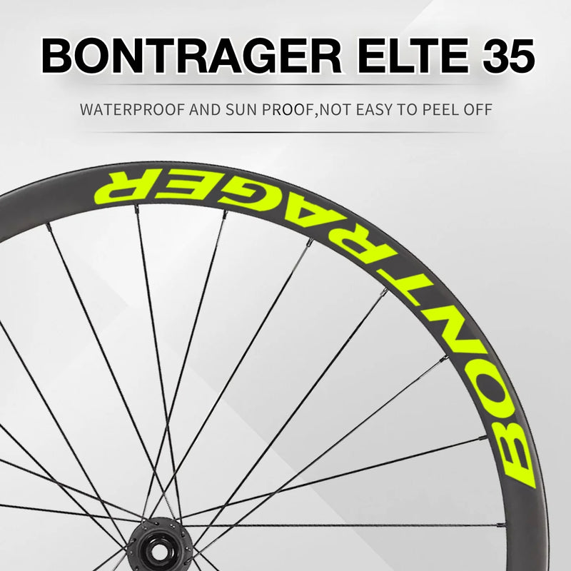 Bontrager ELITE 35 Wheel Decal Sticker Kit | TREK Carbon Wheel Rim Graphics | Custom Upgrade - Detail 2