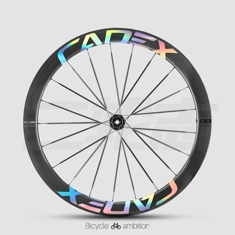 CADEX 50 Ultra Wheel Rim Decal Stickers — Carbon Wheelset Color Change Vinyl — Waterproof / UV Resistant — Multi-Color - Detail 6