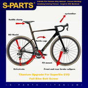 S-PARTS Titanium Bolt Upgrade Kit for Cannondale SuperSix EVO | Ultimate Lightweight High-Performance Full Bike Set