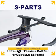 S-PARTS Cervélo S5 Titanium Bolt Kit | Full Frame Lightweight Upgrade Set | CNC TC4 Ti Bolts for Cervélo S5