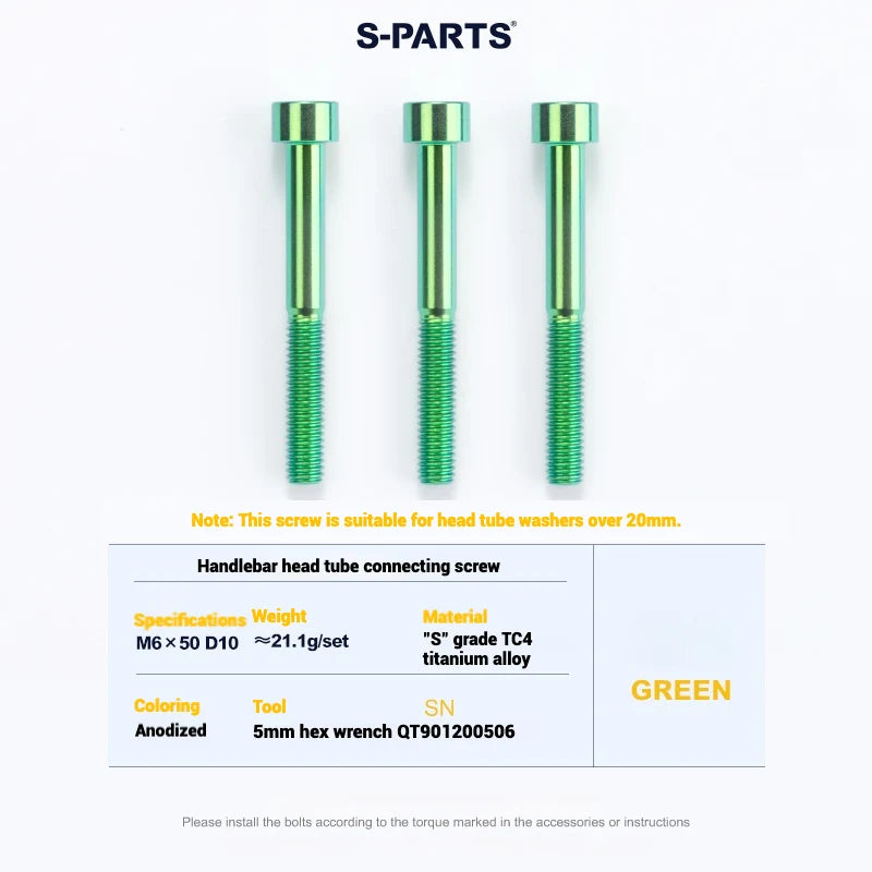 S-PARTS Cervélo S5 Titanium Bolt Kit | Full Frame Lightweight Upgrade Set | CNC TC4 Ti Bolts for Cervélo S5 - Detail 100